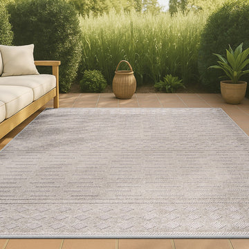Xlendi High-low Pile Moroccan Geometric Indoor/outdoor Area Rug